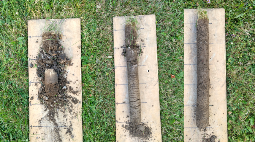 soil cores from the Senior's Centre