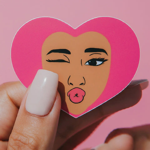 Custom face stickers for valentines day