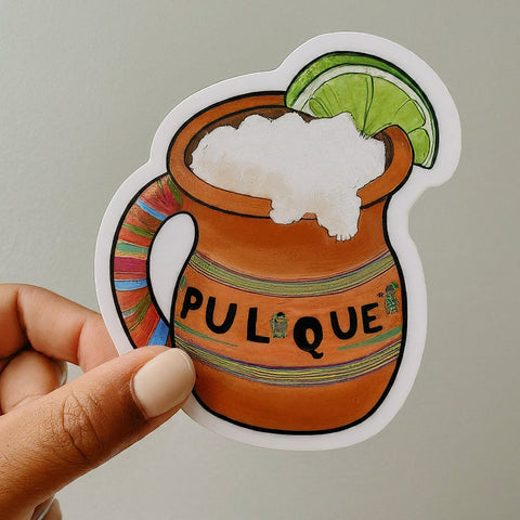 Pulque mug sticker