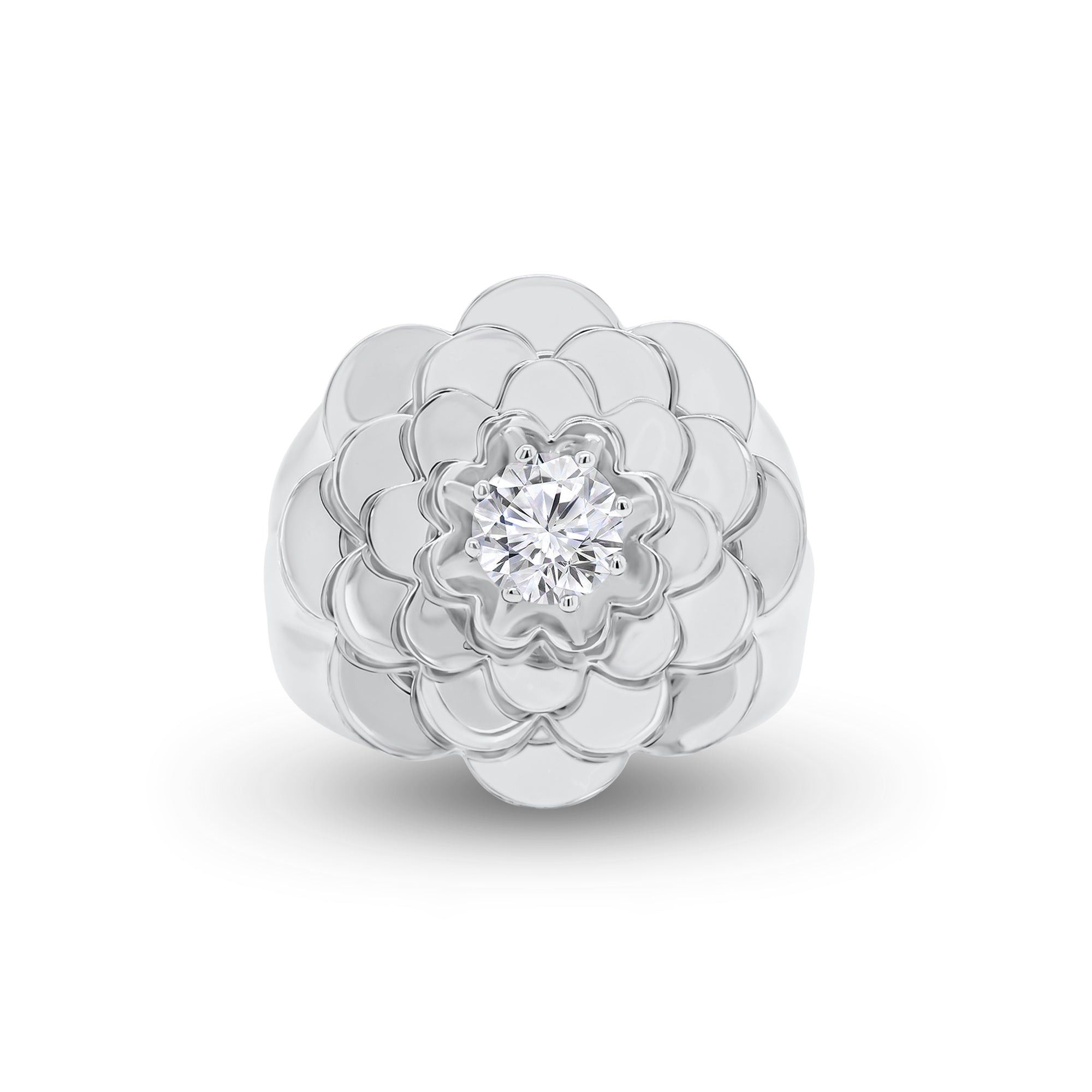 Diamond Flower Double Finger Ring - Nuha Jewelers