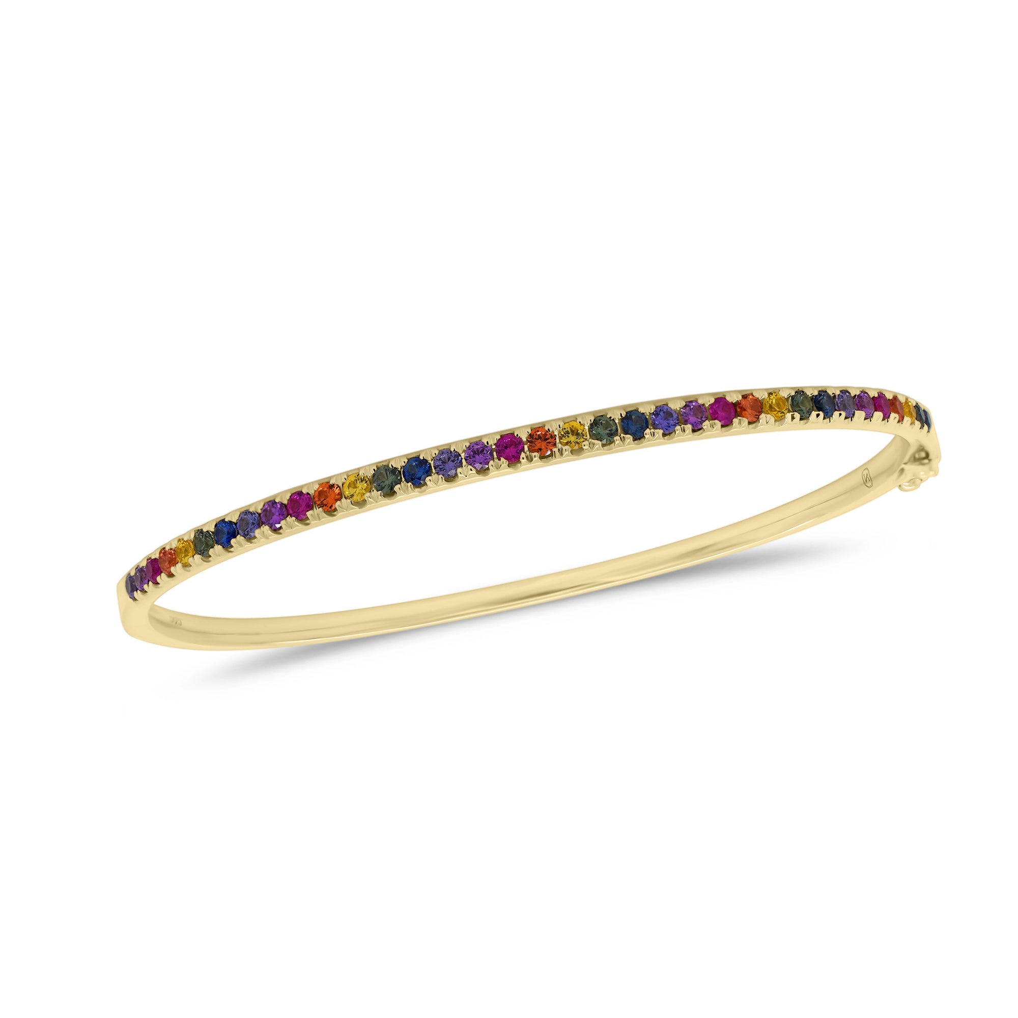 Multicolor Gemstone Bangle Bracelet