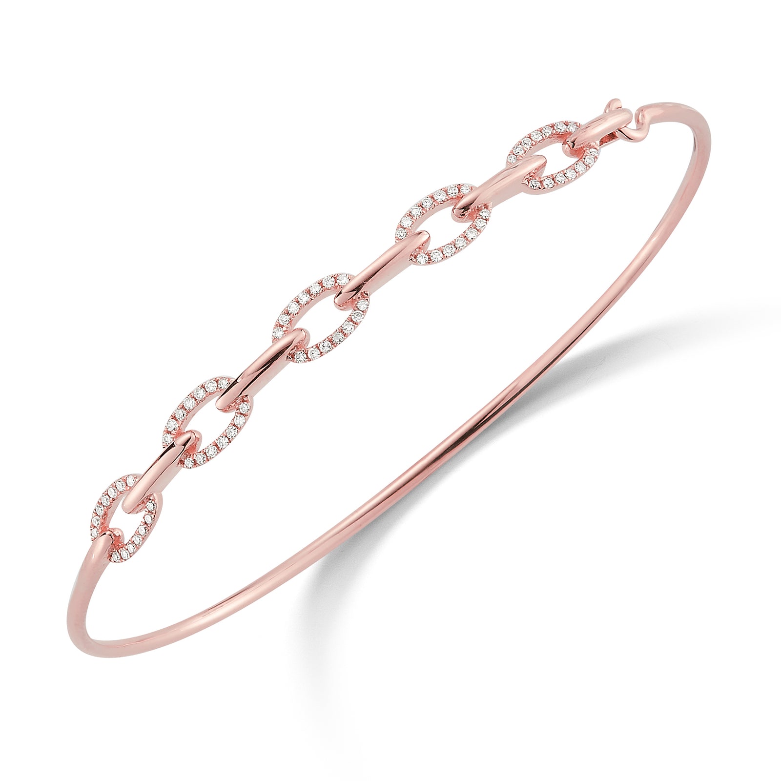 Diamond Tri-Link Cuff Bracelet - Nuha Jewelers