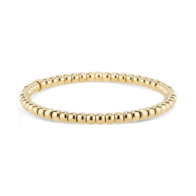 Gold Small Bead Stretch Bracelet