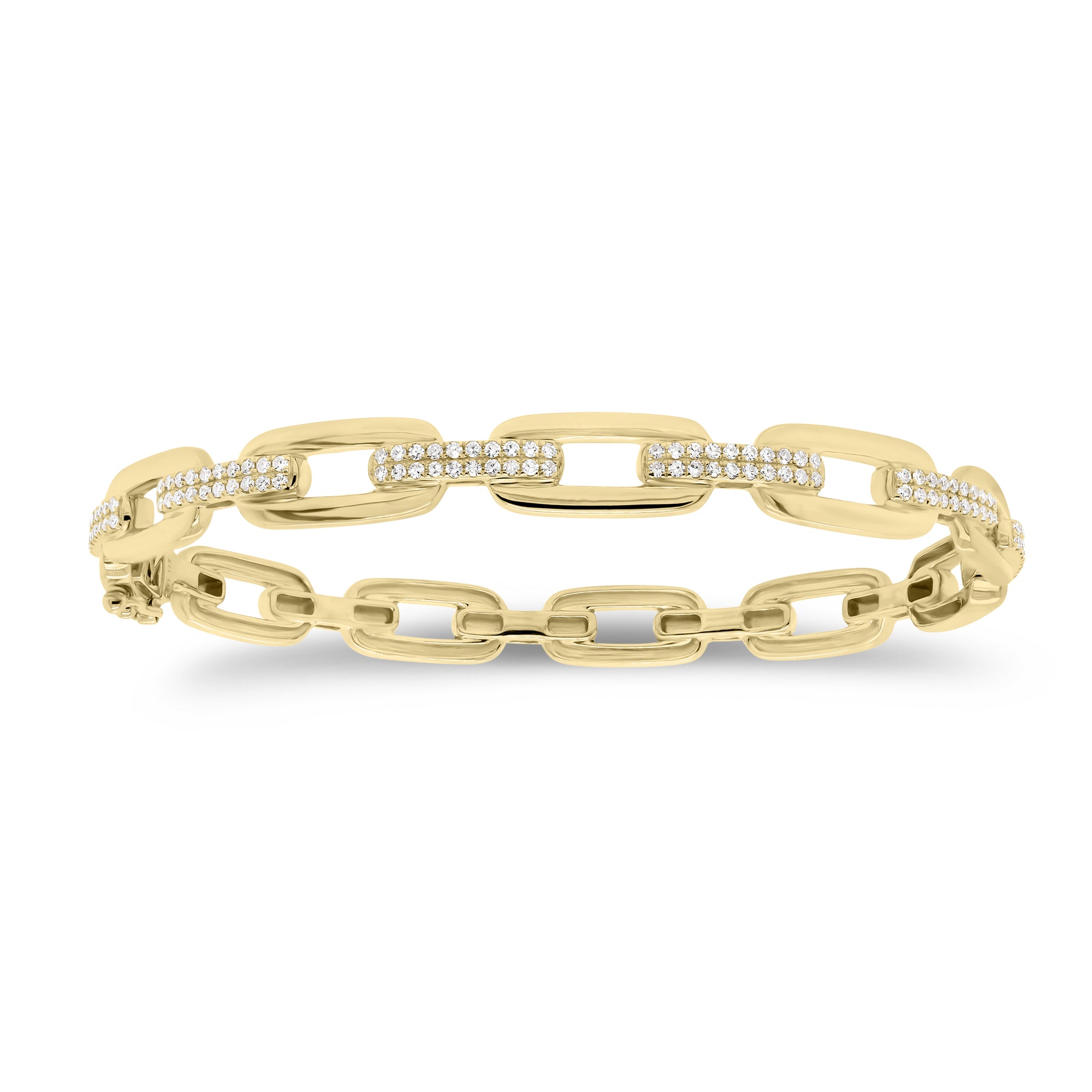 diamond link paperclip bracelet – diamondaupair