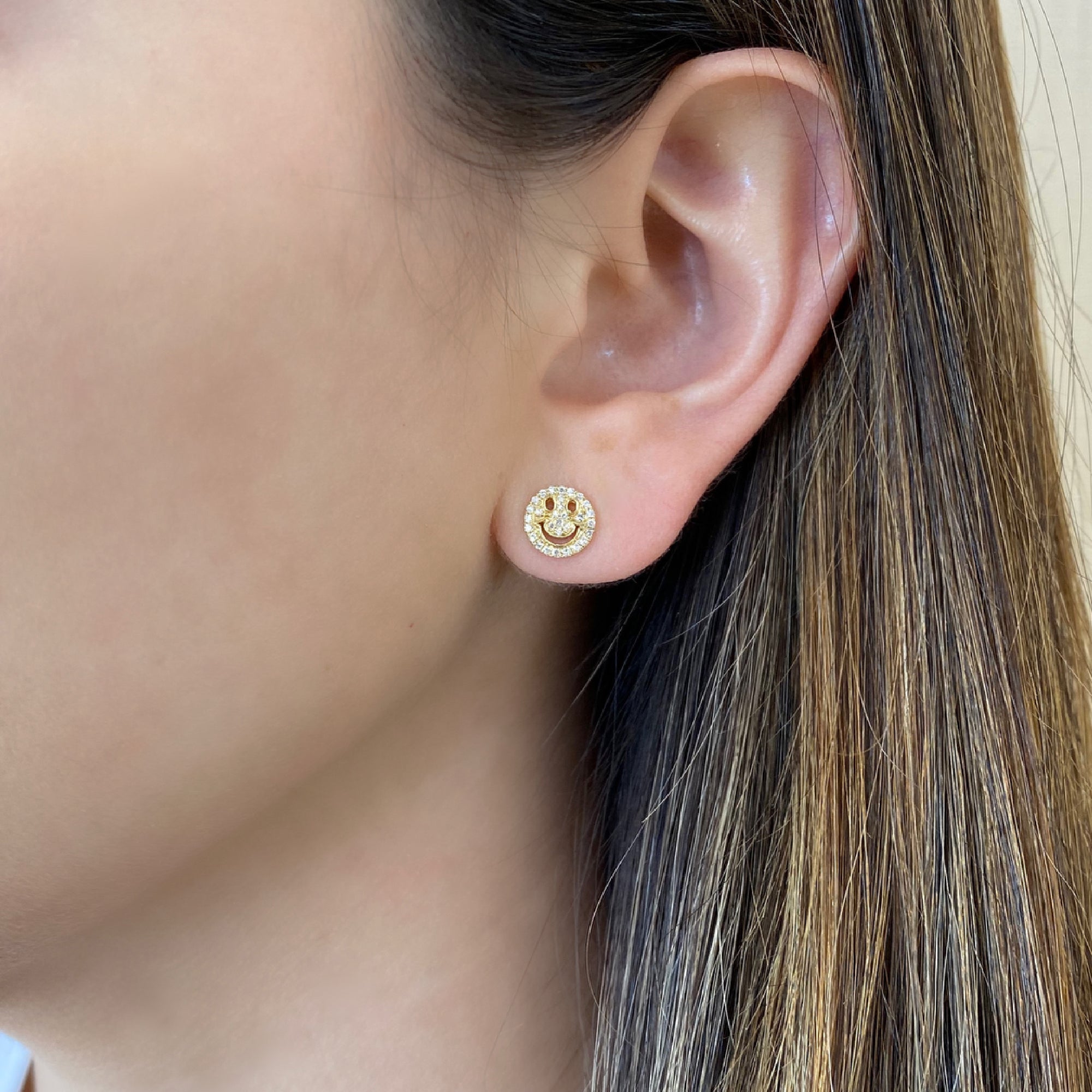 Smiley Face Earrings Gold Sale Online  wwwpuzzlewoodnet 1696047235