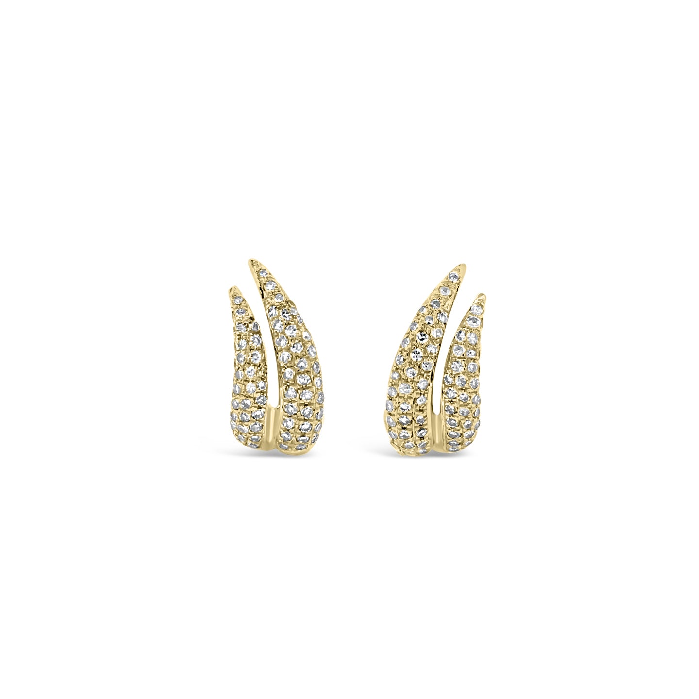 343-807RD Double Wire Red CZ Cuff Earring - Line Gold, Inc.