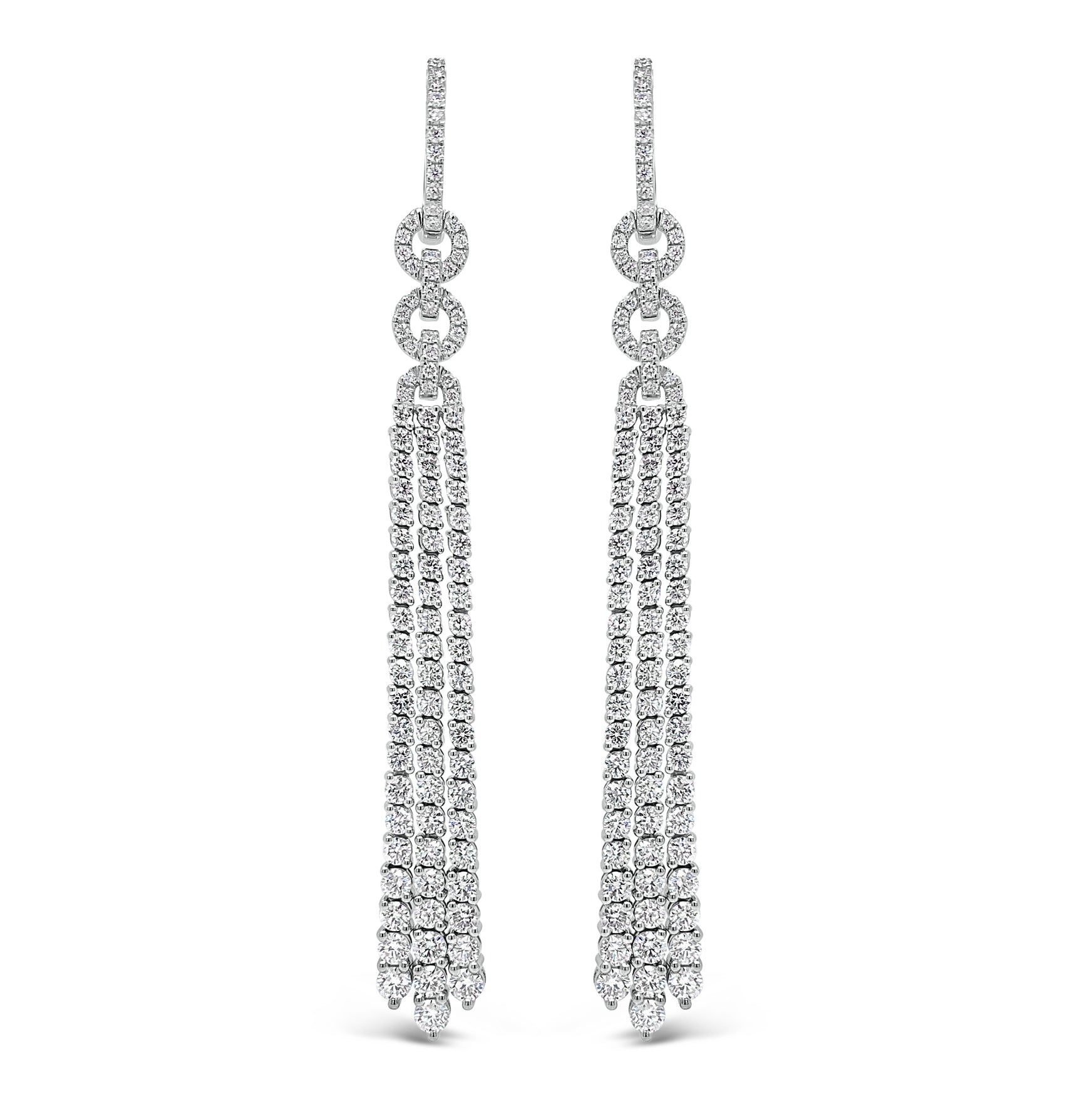 diamond tassel earrings