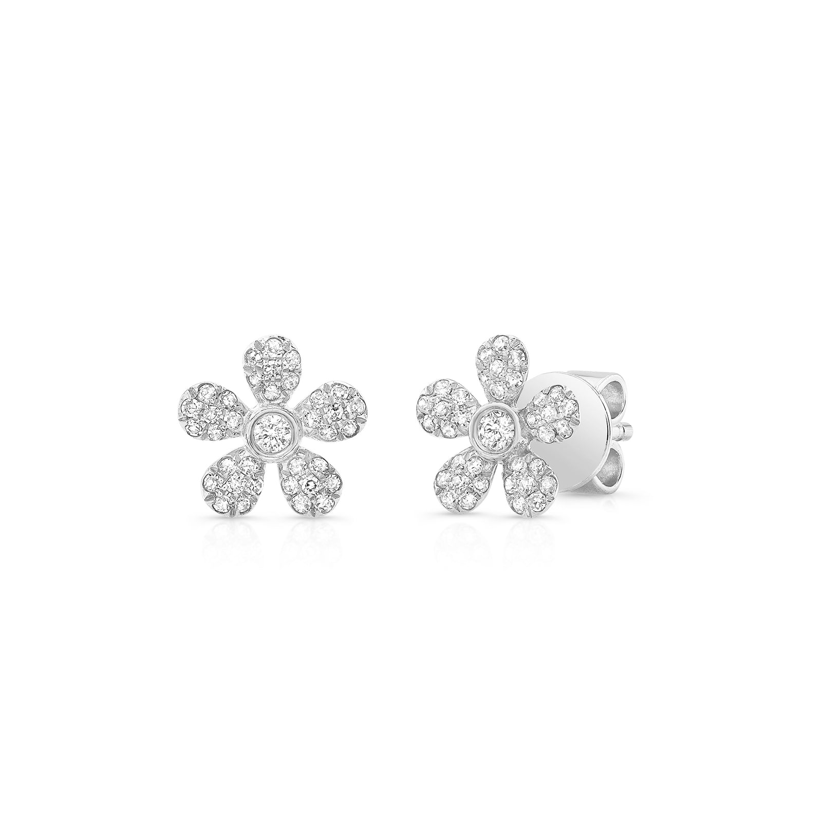 1.06 ct Diamond Cluster Stud Earrings - Nuha Jewelers