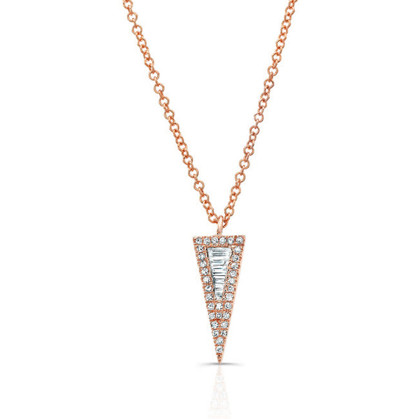 Baguette Diamond Spike Pendant Necklace - Nuha Jewelers