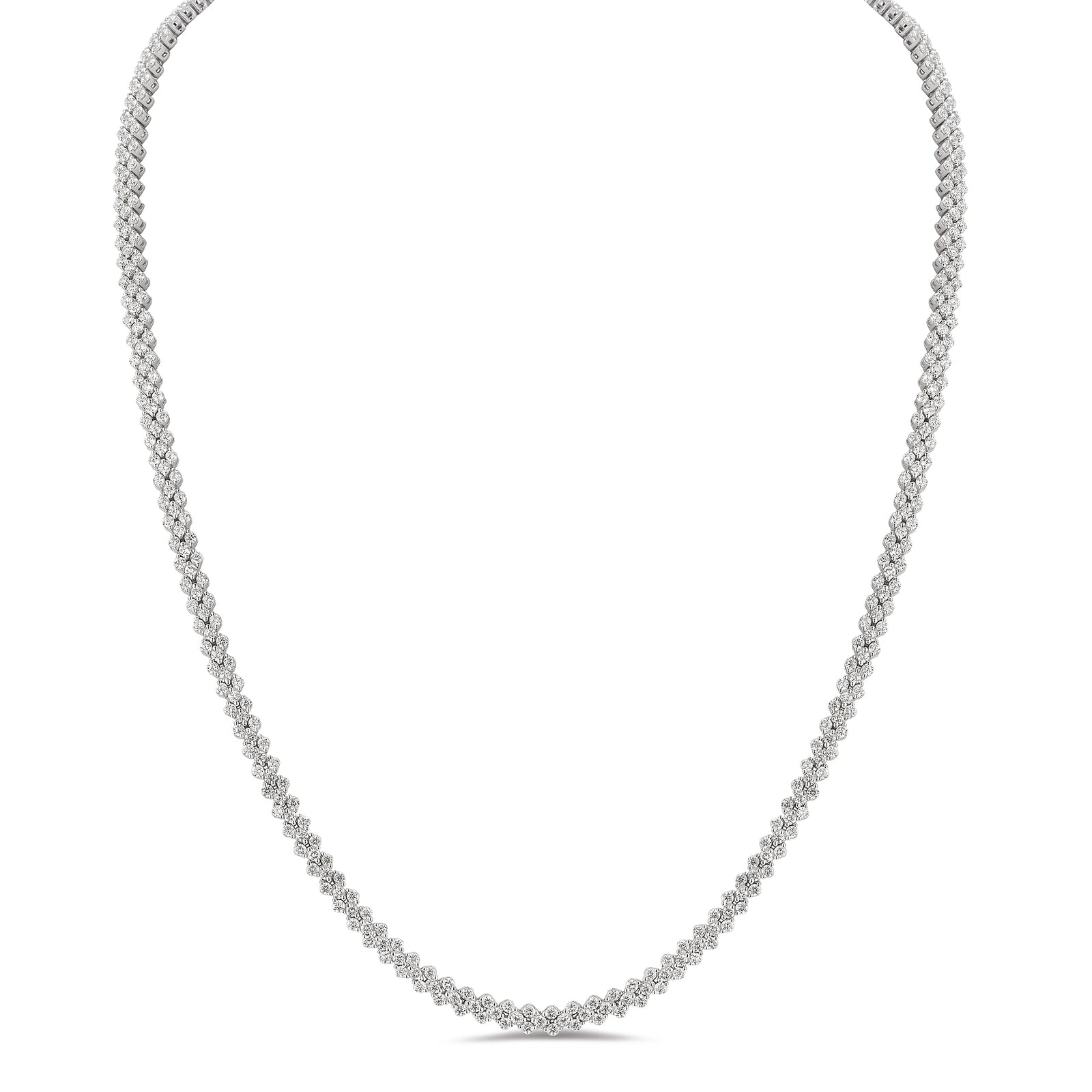 NATASHA SCHWEITZER | Necklace | Small Tennis Necklace | 18K White Gold —  Natasha Schweitzer