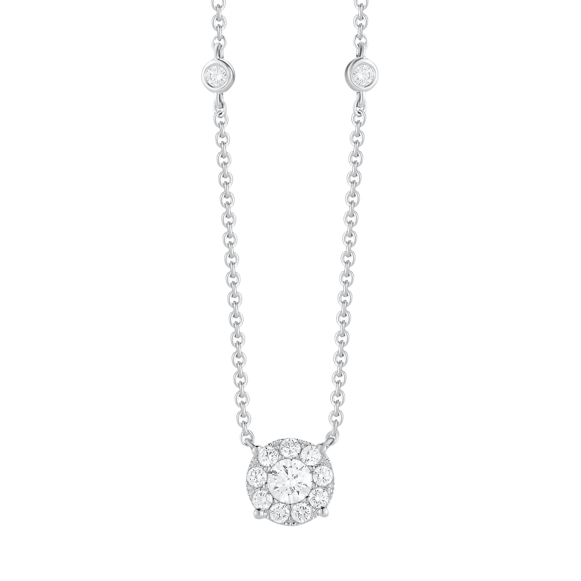 Diamond Flower Necklace - 001-165-00733