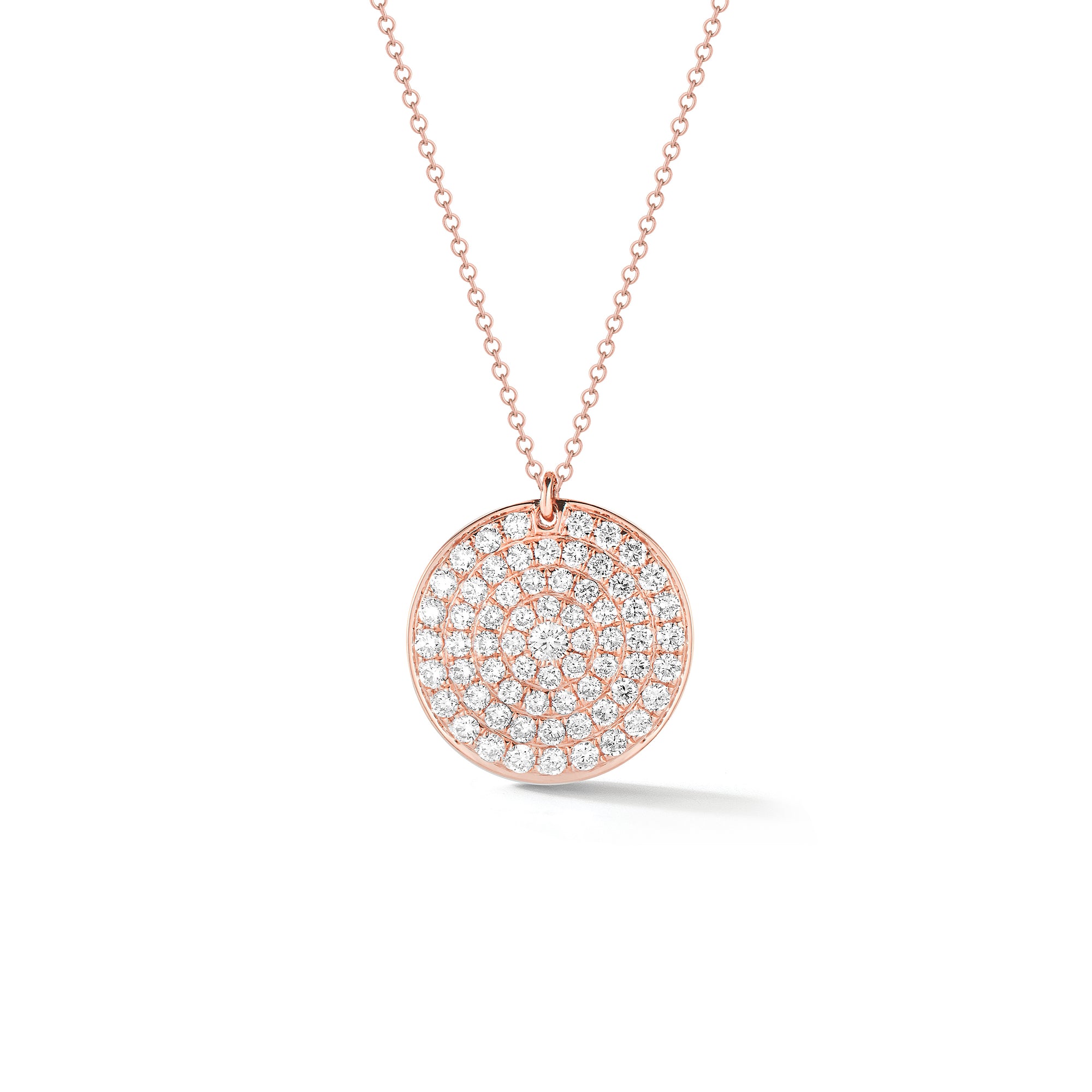 diamond disc pendant necklace