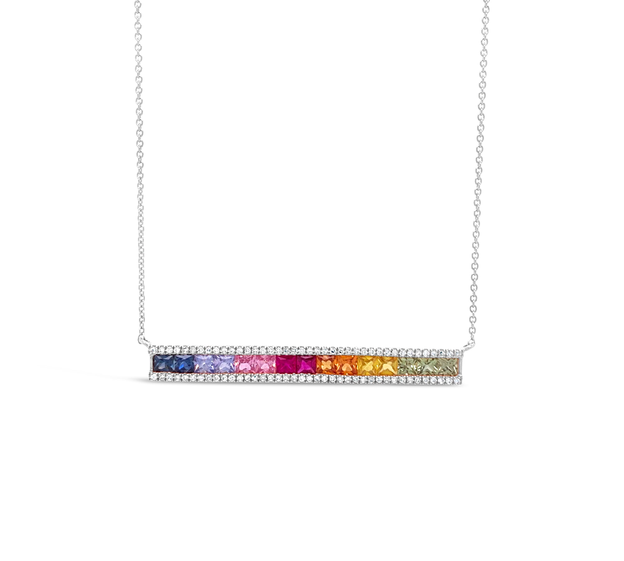 coach rainbow bar necklace