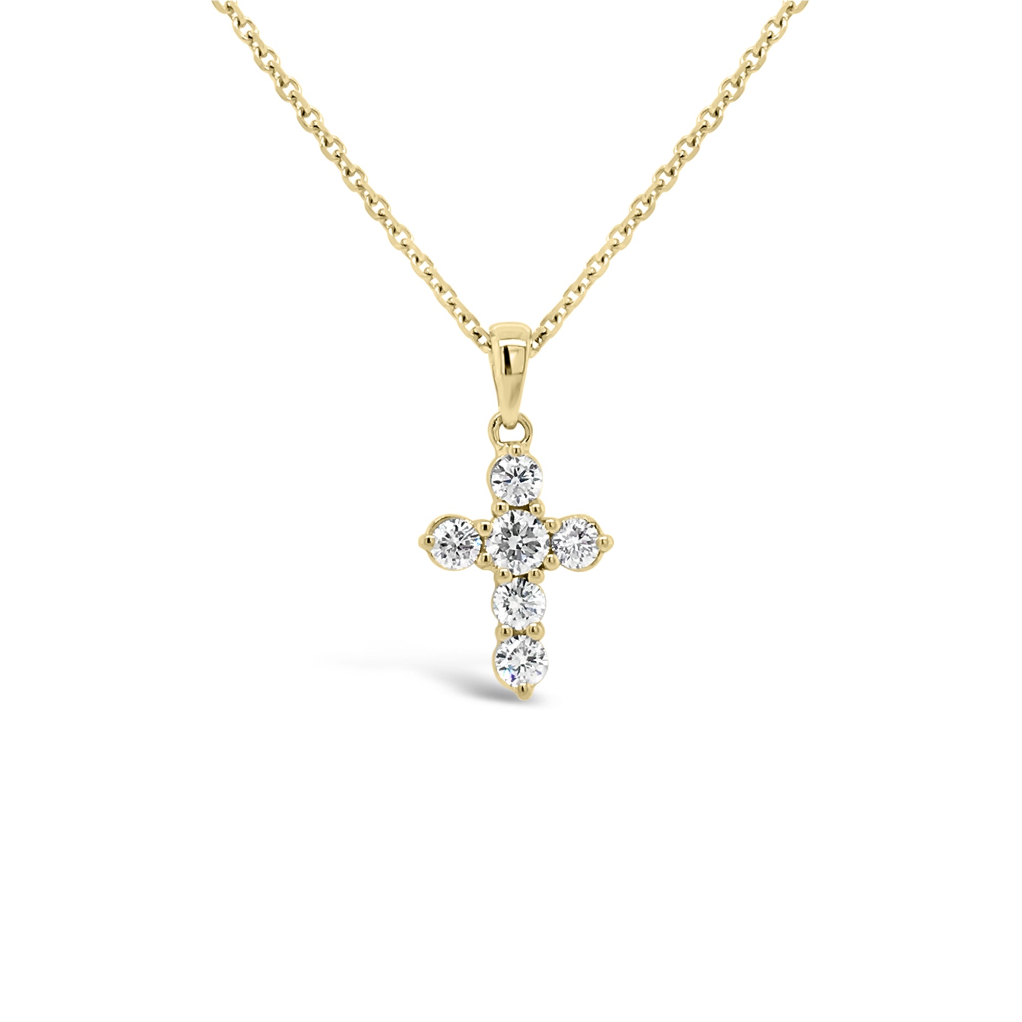 6 diamond cross necklace