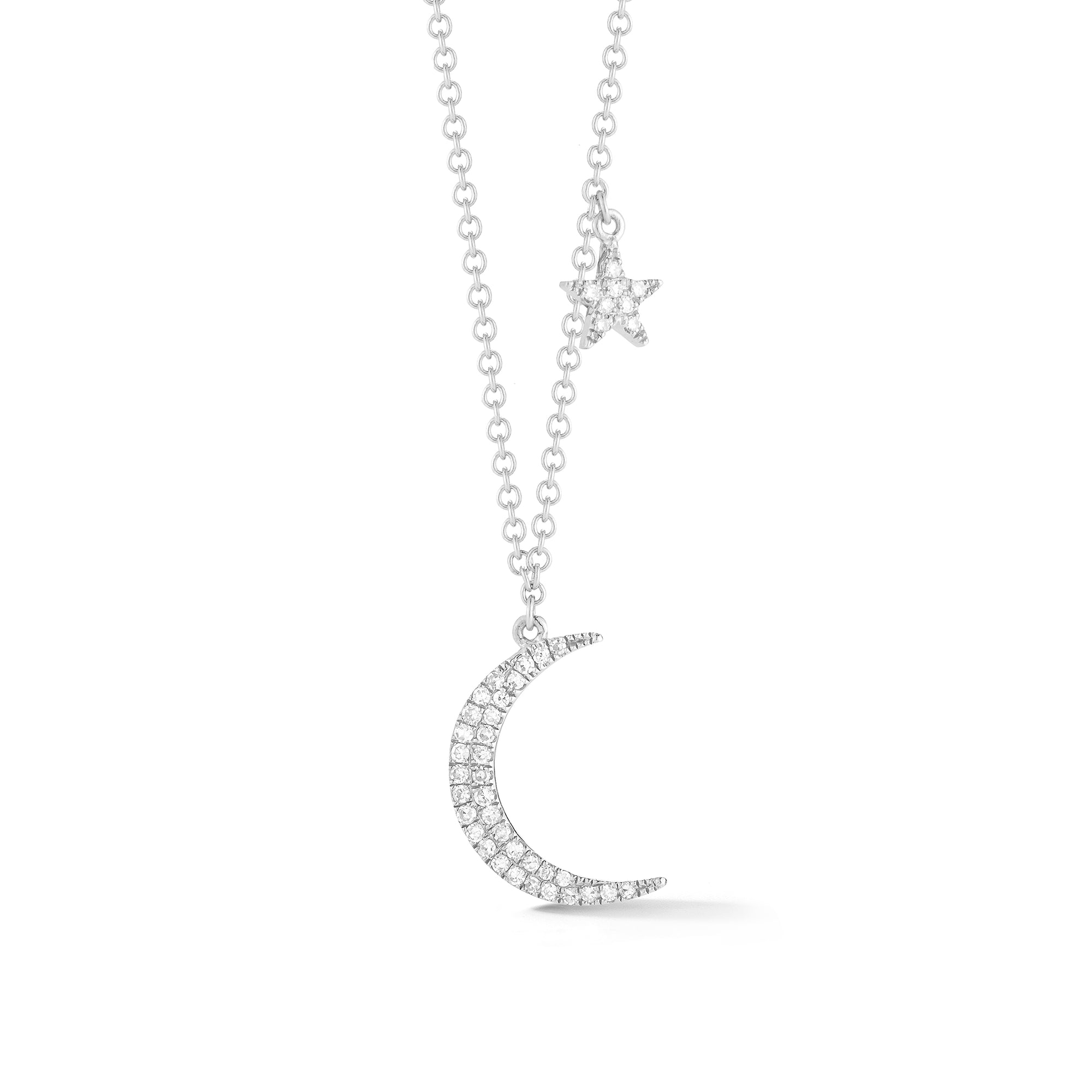 North Star and Moon Layered 1/10 Cttw Natural Diamond Pendant Necklace –  Fifth and Fine