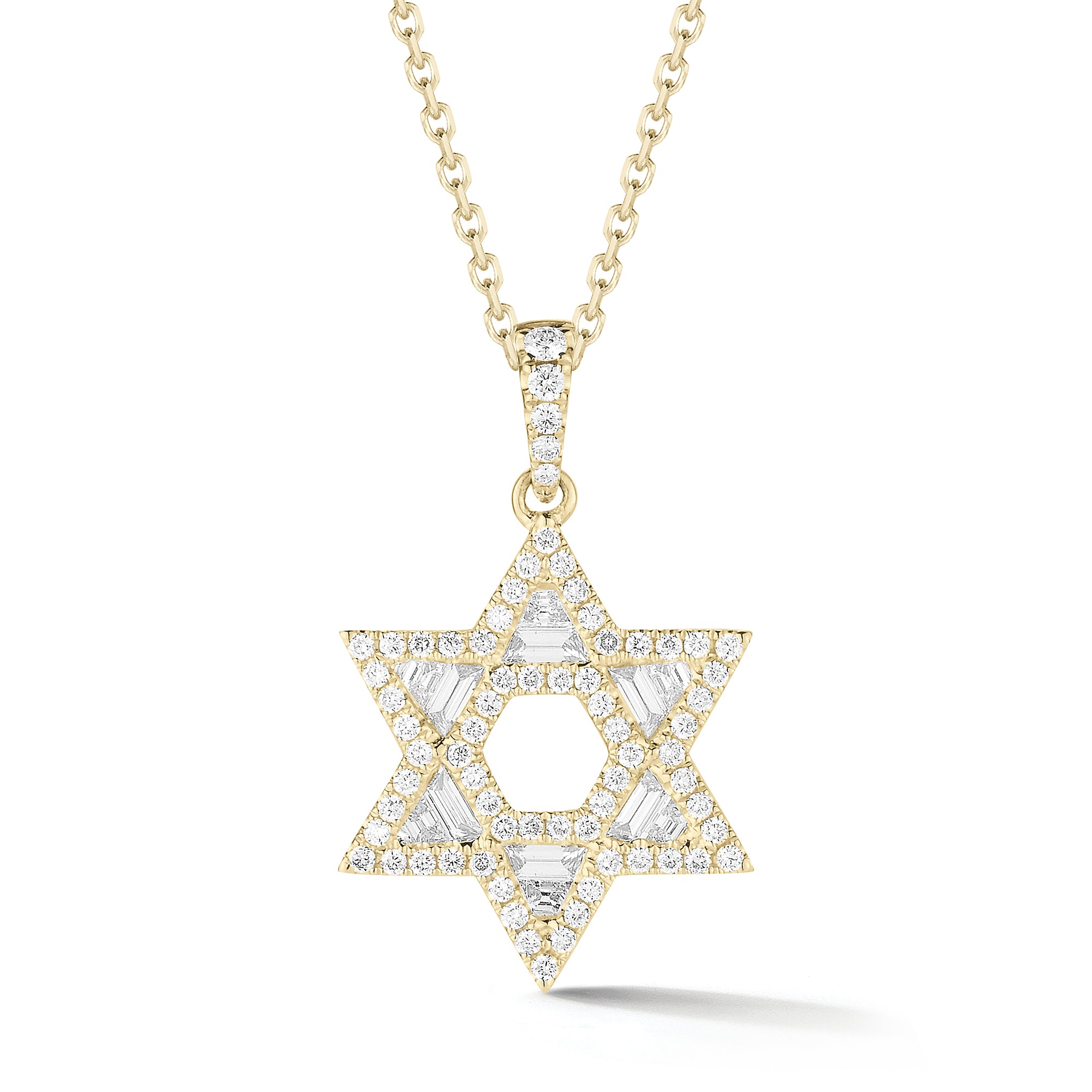 diamond star of david pendant