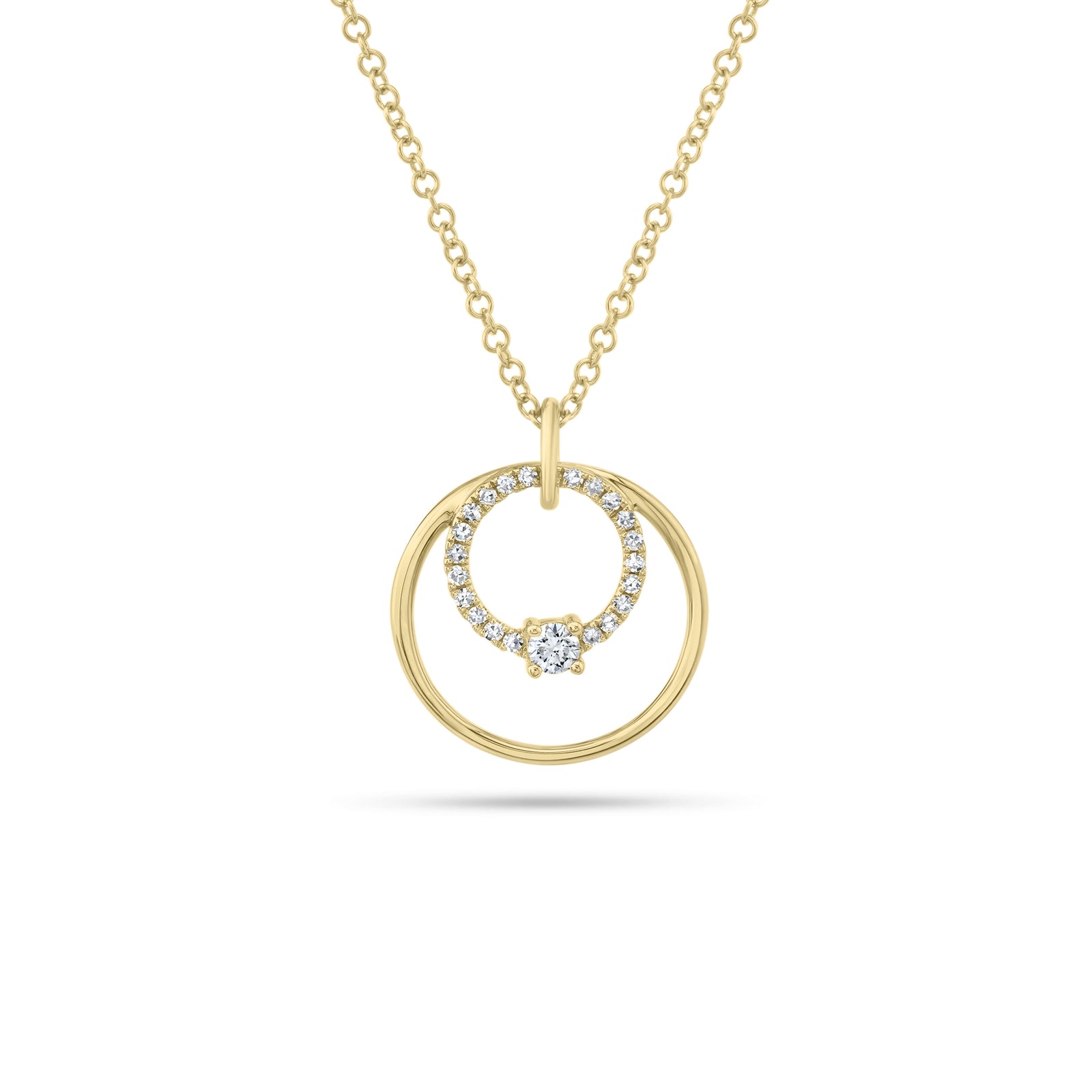 Diamond Nexus Interlocking Circle Necklace