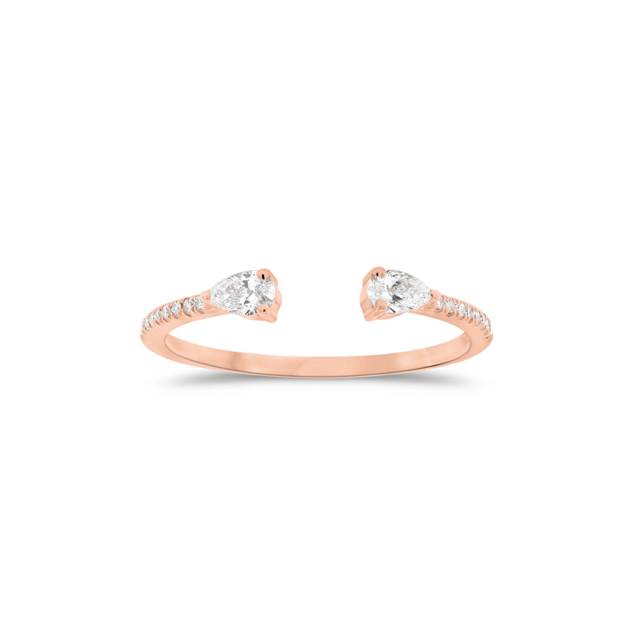 Diamond Stackable Open Ring
