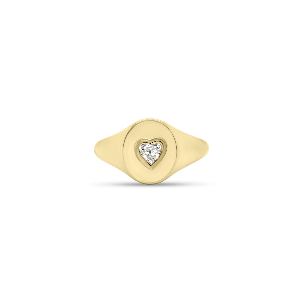 Diamond Heart Signet Ring - Nuha J