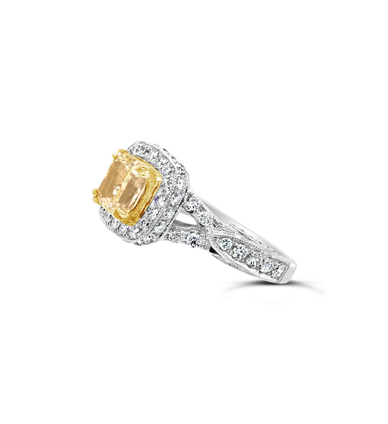 Yellow Diamond Toi et Moi Ring - Nuha Jewelers