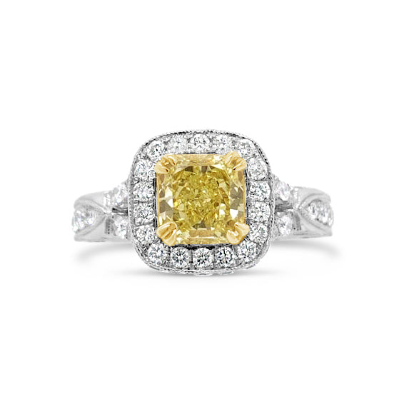 Yellow Diamond Toi et Moi Ring - Nuha Jewelers