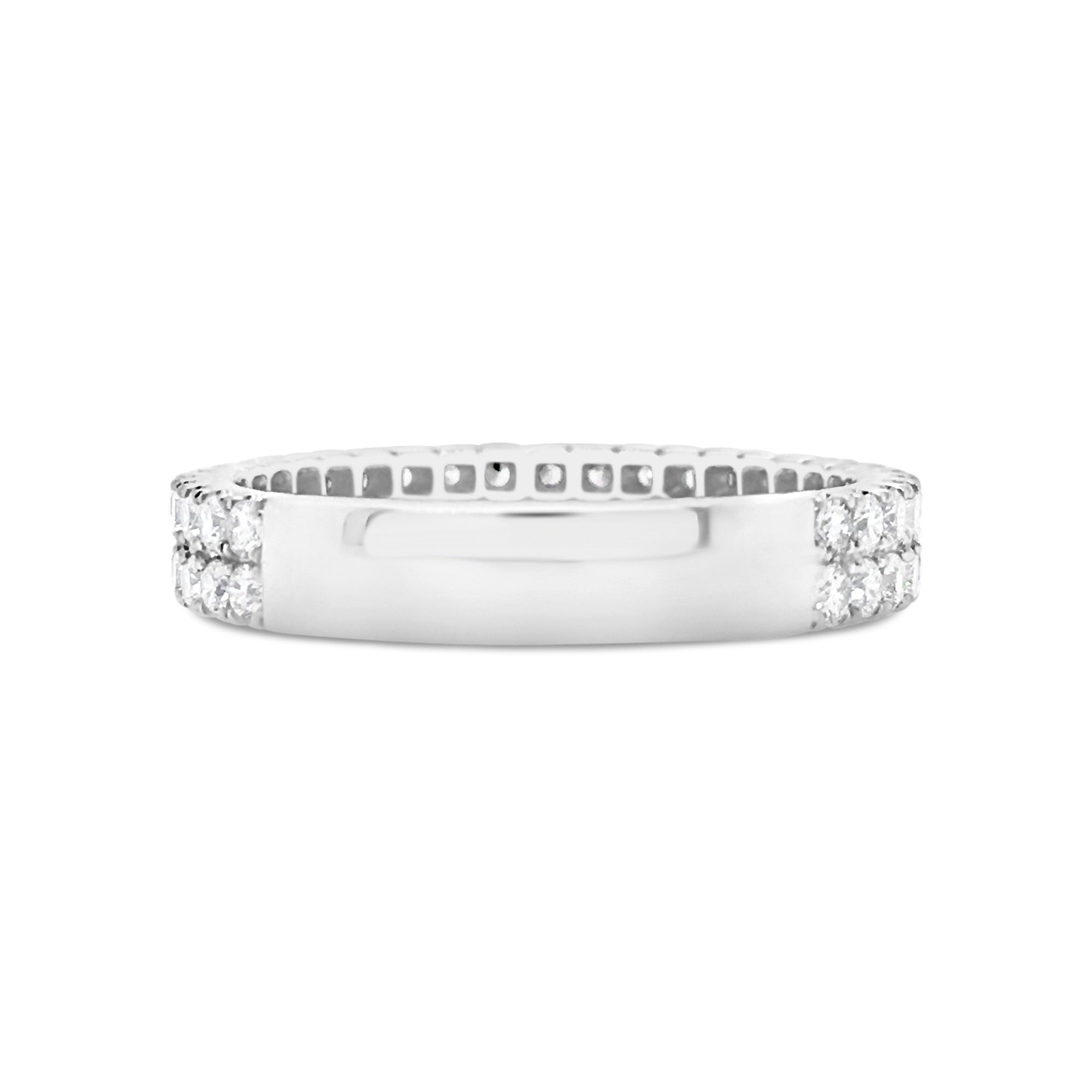 Double Row Diamond Wedding Band Nuha Jewelers