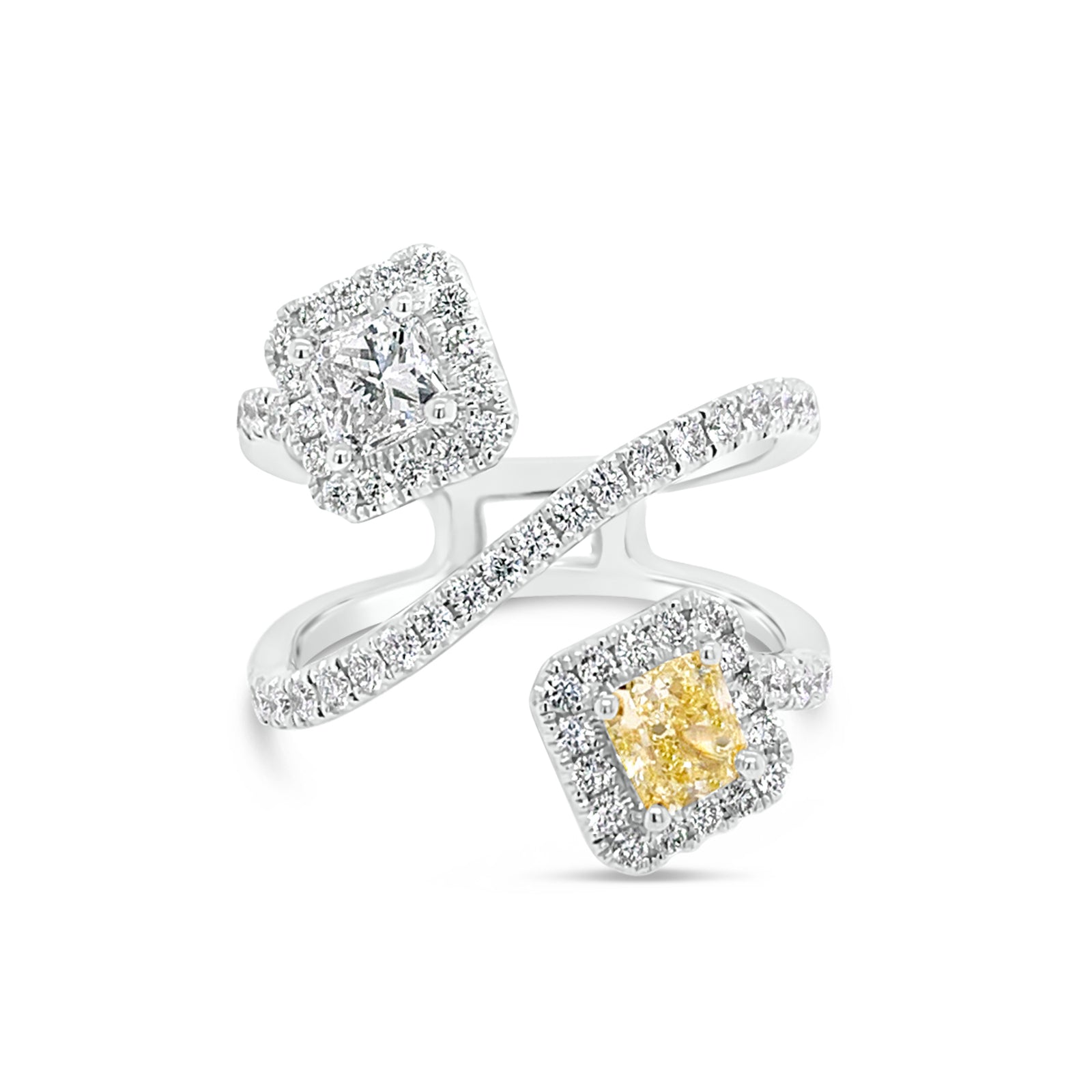 Yellow Diamond Toi et Moi Ring - Nuha Jewelers