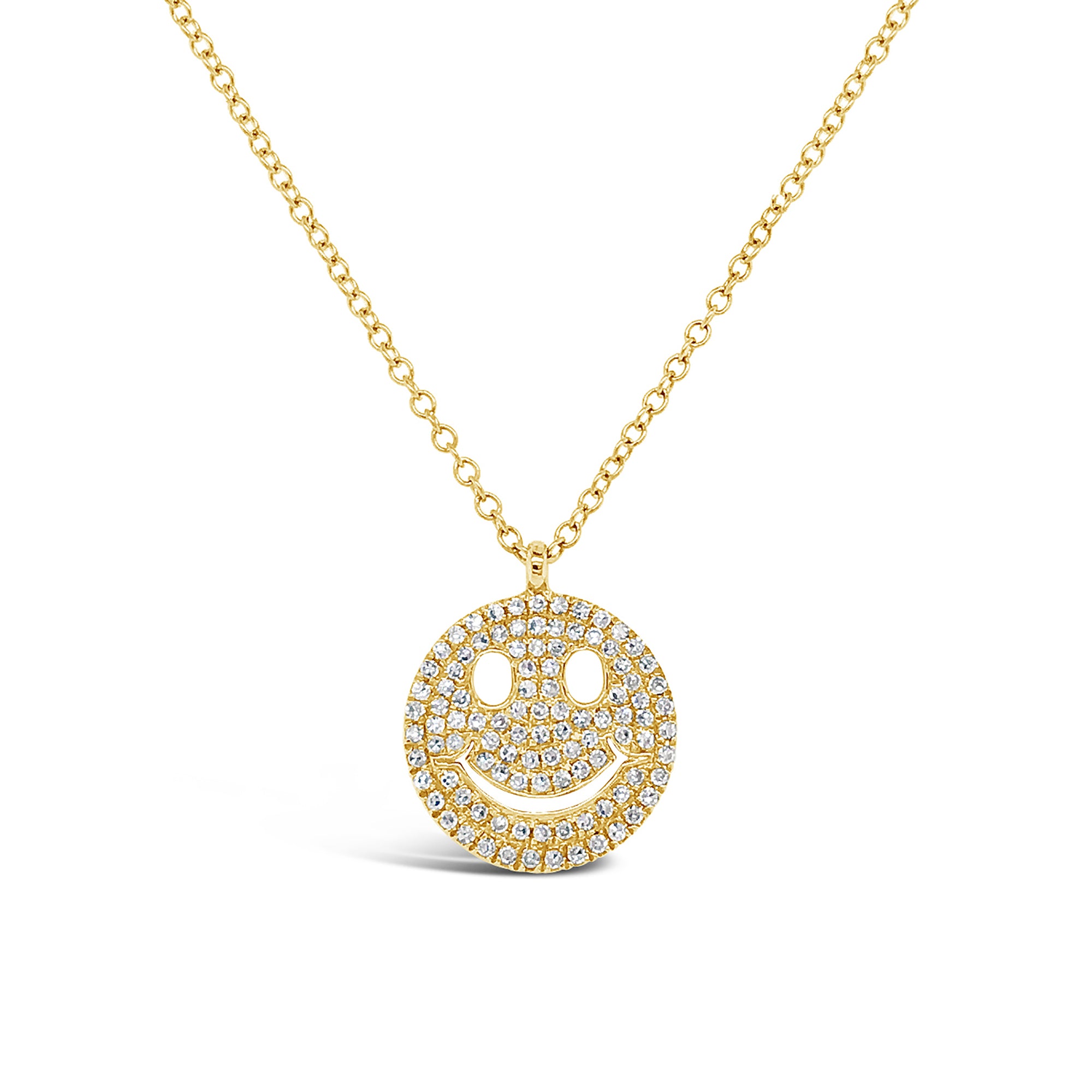 Diamond Small Smiley Face Pendant Necklace - Nuha Jewelers