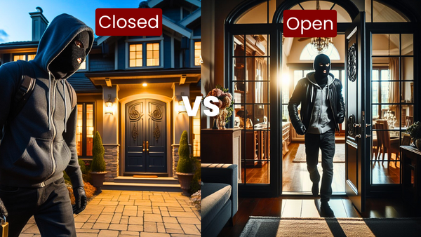 Why Locking Your Doors is More Important Than You Think: closed door vs open door