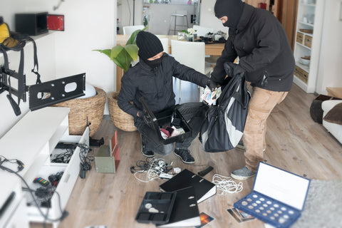 2 Burglars attacking an empty home