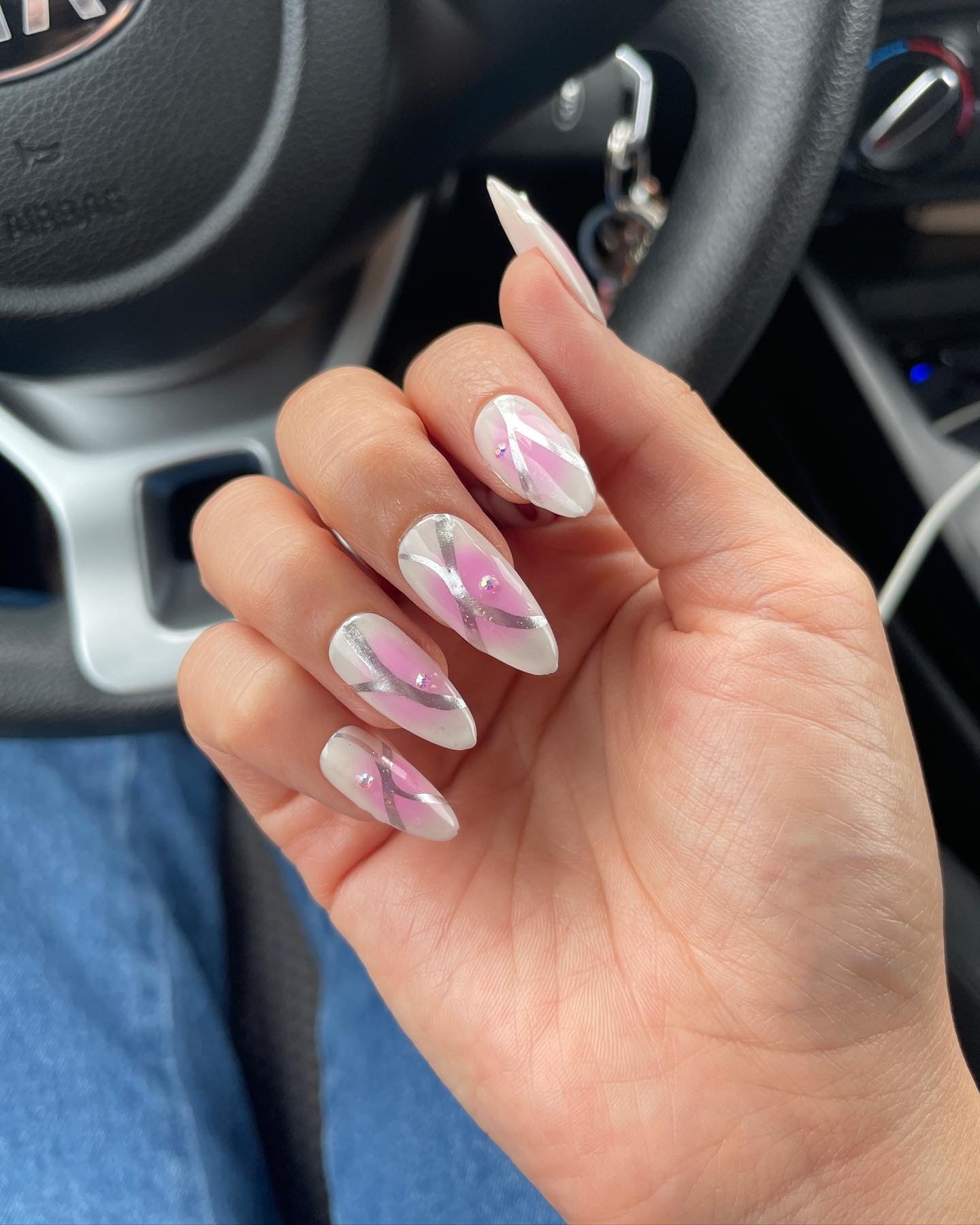 Wafel Accumulatie Vlucht Sliver Pink Airbrush Nails – La.piegirlnails