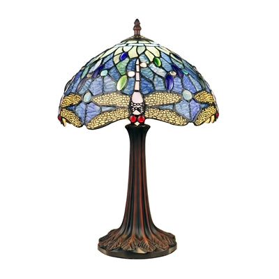 SUNNIVA Dragonfly-Style Dark Bronze 1 Light Table Lamp 12" Wide