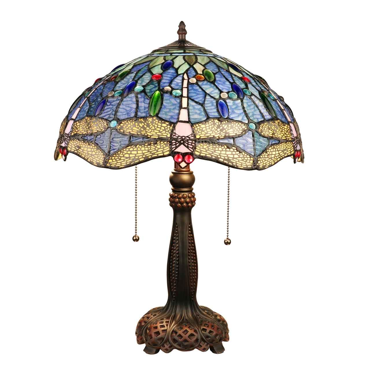 Tiffany-Style Dragonfly Table Lamp – 2 Light