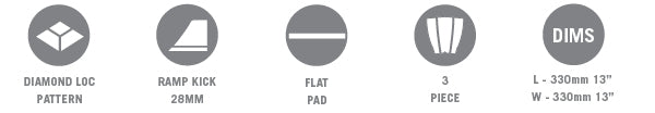the wide traction pad features