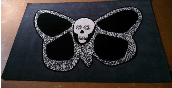 Butterfly Skull rug