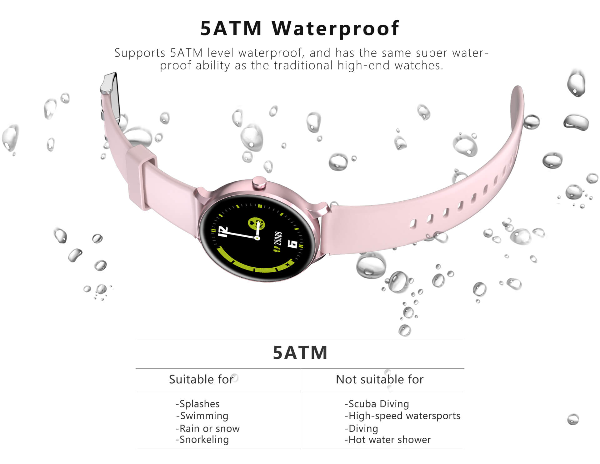 Rugged SA Blackview X2 Smart Watch 5ATM Waterproof Sports Watch