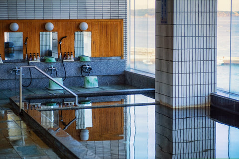 Taking a bath at your hotel in Japan