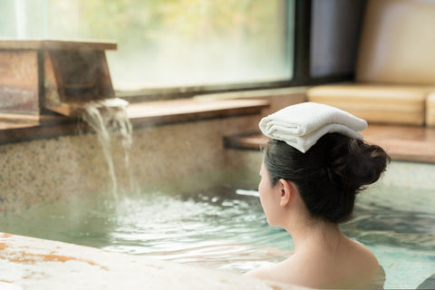 Taking a bath in Japan