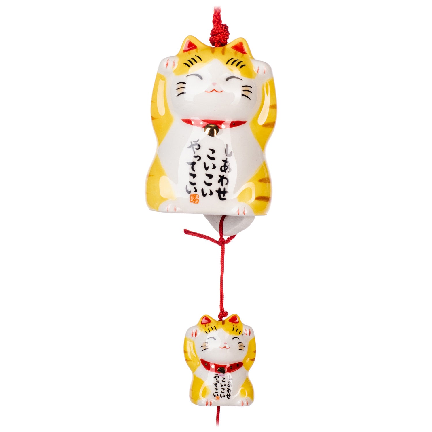 Happy Ginger Tom Lucky Cat Japanese Wind Chime