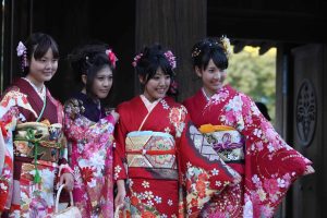 Kimonos at Coming of Age Ceremony 