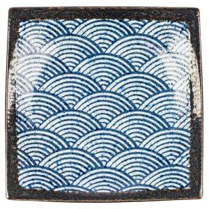 Large Seikaiha Square Serving Platter