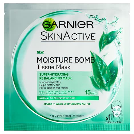 garnier moisture green tea hydrating face mask