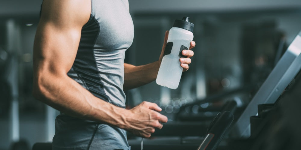 man exercising in gym