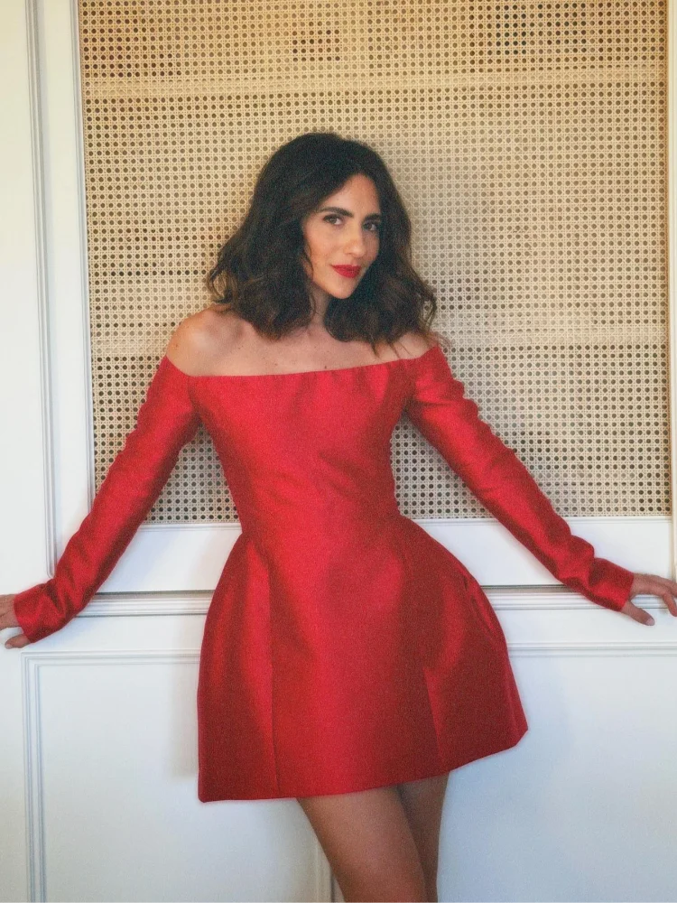 Elegant Retro Red Strapless Mini Dress for Parties