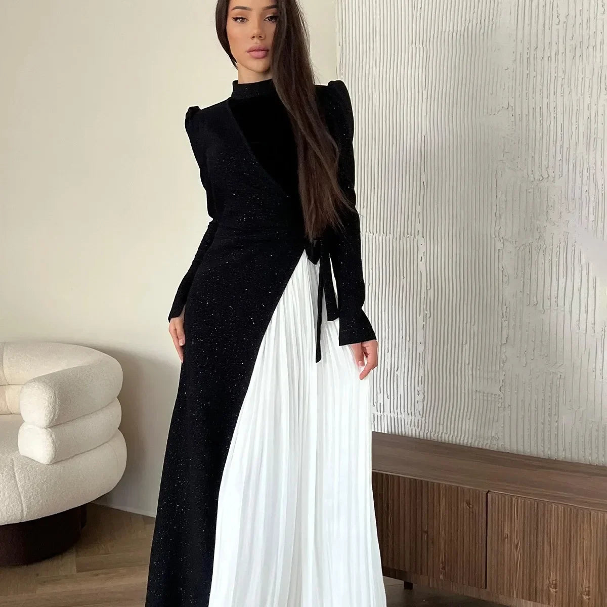 Elegant Long Sleeve Evening Dress for Women