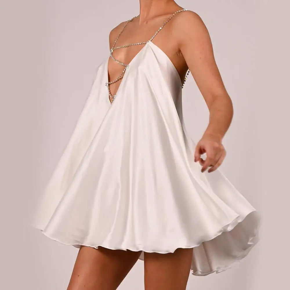 Chic Hollow V-Neck A-Line Dress for Any Occasion