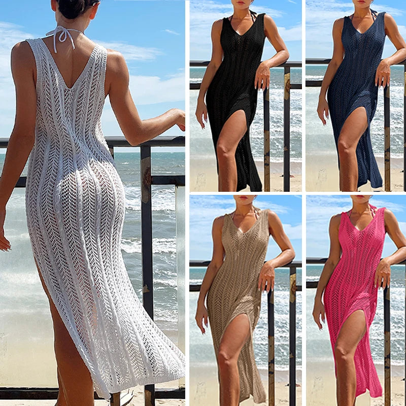 Chic Hollow Out Maxi Dress for Summer Vacations