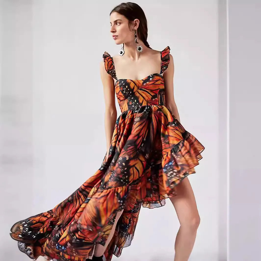 Floral Print Lightweight Summer Pullover Dress