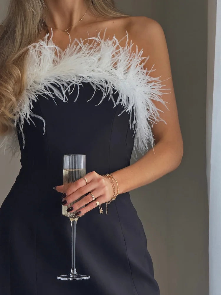 Chic Strapless Mini Dress for Elegant Parties