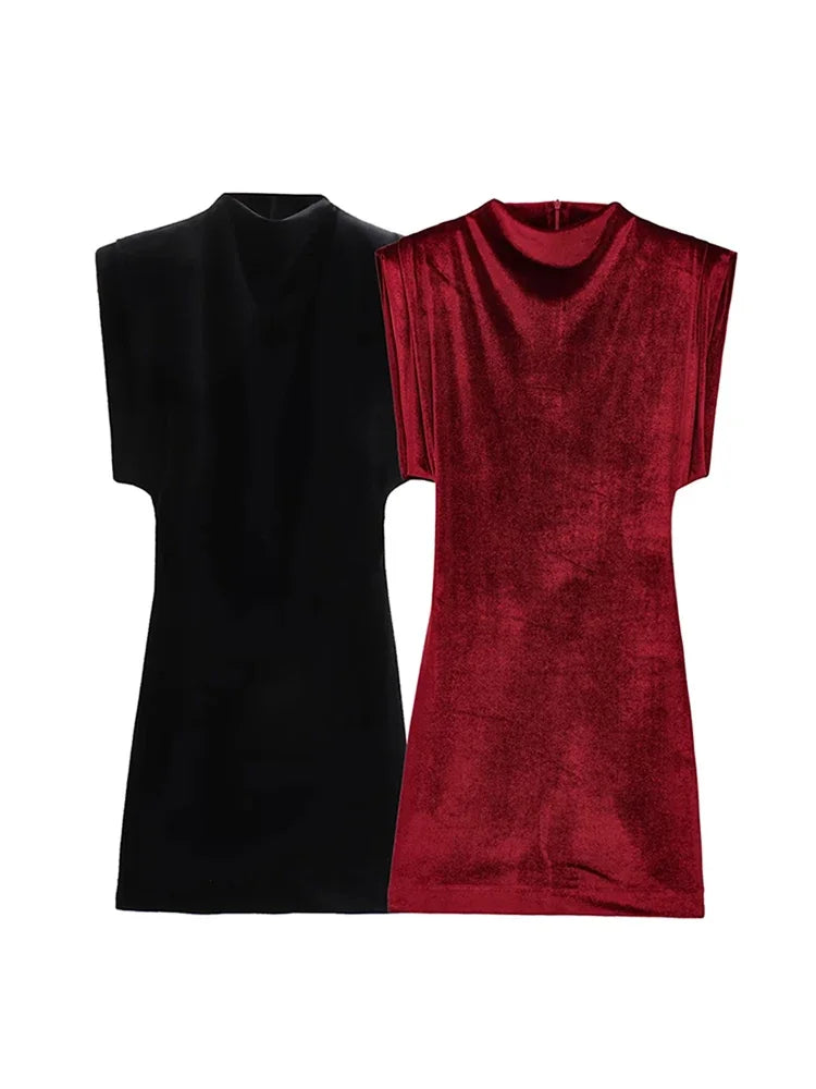 Elegant Velvet Mini Dress for Chic Evening Parties